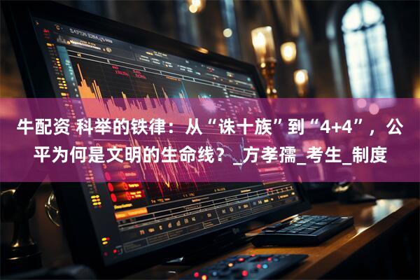 牛配资 科举的铁律：从“诛十族”到“4+4”，公平为何是文明的生命线？_方孝孺_考生_制度