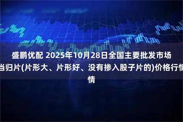 盛鹏优配 2025年10月28日全国主要批发市场当归片(片形大、片形好、没有掺入股子片的)价格行情