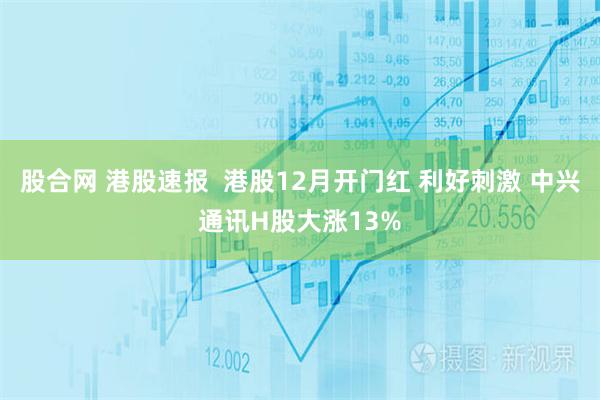 股合网 港股速报  港股12月开门红 利好刺激 中兴通讯H股大涨13%
